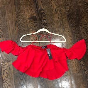 Brand new off the shoulder top- Size M from Lulu’s